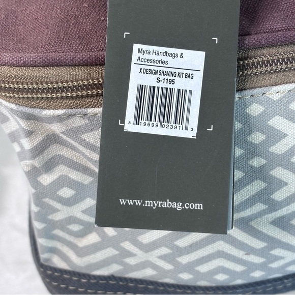 Myra Bag X Design Upcycled Canvas Makeup Accessories Shaving Kit Bag S-1195 - Picture 8 of 8